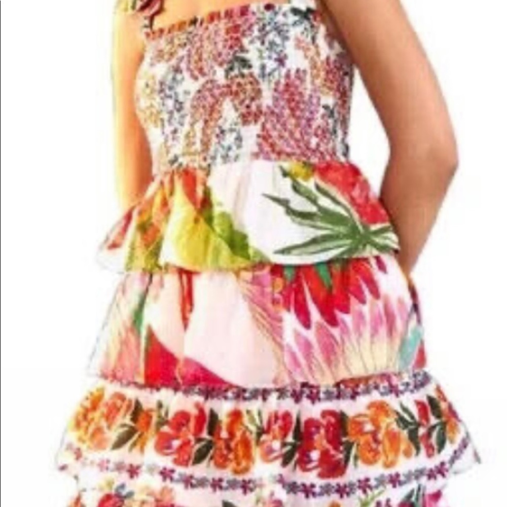 Farm rio mixed prints layered midi dress